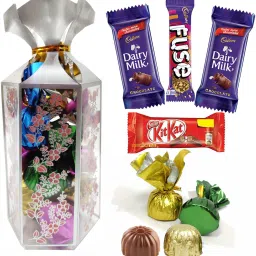 Birthday Chocolate Hamper Gift|Chocolate Hamper for Kids|Rakhi Chocolate Hamper| Plastic Gift Box-16