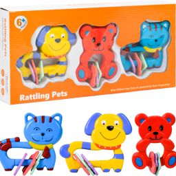BPA Free Non-Toxic Colorful Shake & Grab Rattle Toy for New Born Babies, Infants Rattle-18