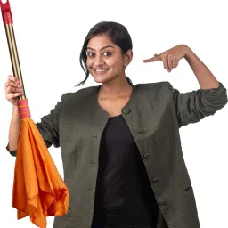 vimal Combo Set of 2 Units of Dusters ( Dusting Cloth with Golden Handle) Dry Duster Set image 4