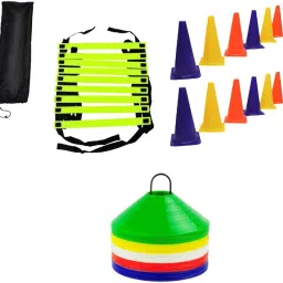 Sports & Fitness 4mtr Speed / Agility Ladder + 12pcs. Cone Marker (6inches) + 50 Saucer Cones / Space Marker Fitness Accessory Kit Kit-image-51