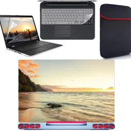 SDM nature wallpaper 4 in 1 combo pack with laptop skin sticker decal, laptop sleeve pouch, key guard, Screen protector all are laptop 15.6 inch Combo Set vinyl Laptop Decal 15.6 Combo Set 081 Combo Set-picture-24