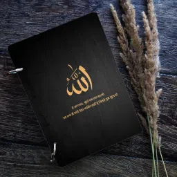 Wooden cover Handmade and ring lock pattern Diary A5 Diary Unruled 160 Pages-image-97