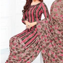 Unstitched Crepe Salwar Suit Material Printed-image-92