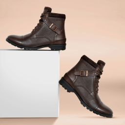 Genuine Premium Leather Luxury High-Top Ankle Boots For Men-image-13