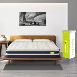 wakeup india Smart Tech Pillow Top Hybrid Orthopedic Memory Foam & Pocket Spring 8 Inch Single Size Mattress-picture-43