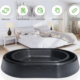 rat drain flap Bed Bug Trap Interceptors | Bed Bug Trap | Bed Bug Traps Monitor and Detectors | Bed Bug Traps for Bed (Black - 4 Pcs) image 4