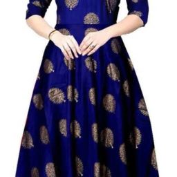 Women Printed Pure Cotton Anarkali Kurta-image-26