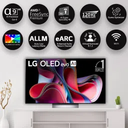 lg G3 139 cm (55 inch) OLED Ultra HD (4K) Smart WebOS TV with Alpha9 AI Processor 4K Gen6, AI Picture Pro, ThinQ AI, 120 Hz Refresh Rate, NVIDIA G-Sync, Dolby Vision, Dolby Atmos, HDR10, HLG, AMD FreeSync, Game Optimizer, Magic Remote Control, 5-Year Guaranteed with New OS Experience image 2