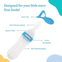 toddley 3 in 1 Baby Combo Set - Feeder Bottle with Spoon, Food Nibbler,Baby Finger Brush Teether and Feeder image 2