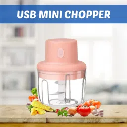 Chopper (Electric Rechargeable Chopper) for Kitchen Vegetable Garlic Onion W478 Electric Vegetable & Fruit Chopper-image-93