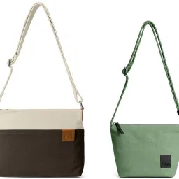 Black Men & Women Sling Bag Caddy Crossbody Bag & Sunday Crossbody Bag Combo | Cotton Canvas | Zip Closure-image-44