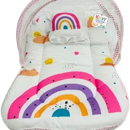 HDPE - High Density Poly Ethylene Infants Washable Soft and Comfortable New Born Baby Bedding Set with Protective Mosquito Net Mosquito Net-image-37