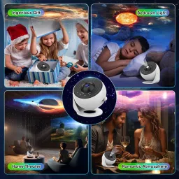Jiyancreation Galaxy Projector for Bedroom, HD Image Star Galaxy Light Adjustable Knob (0 lm) Portable Projector image 5