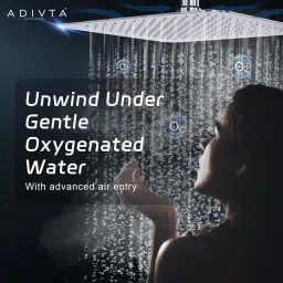adivta Overhead Shower With Square Ceiling Arm 10x10+ 21 Inch Fixed Mount image 3