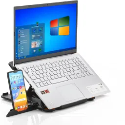 STRIFF Laptop Stand Adjustable Laptop Computer Stand Multi-Angle Stand Phone Stand Portable Foldable Laptop Riser Notebook Holder Stand Compatible for 9 to 15.6” Laptops Black(Black) Laptop Stand image 3