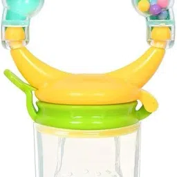 1pc BPA-Free Silicone Food Nibbler for Fruit and Veggie with Rattle Handle Feeder-25