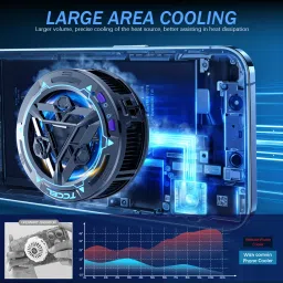 Zomei Phone Cooler Gaming Fan with 3 Level Modes for iPhone Android Cooling Pad image 4