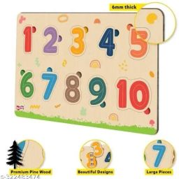 Numbers Counting 1-10 Wooden Puzzle Board with Pictures for Kids-image-21