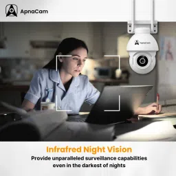 ApnaCam 4MP 2K WiFi Outdoor CCTV Camera, 360° View, Color Night Vision AI Detection IP66 Security Camera image 2