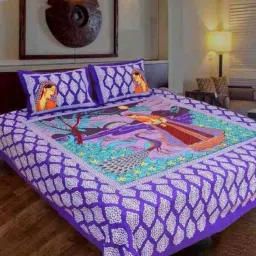 120 TC Cotton Double Printed Flat Bedsheet-image-32