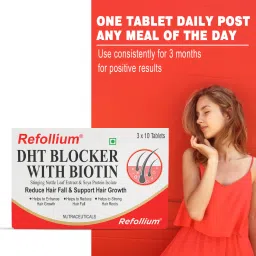 refollium DHT Blocker with Biotin for Helps Reduce Hair Fall image 2