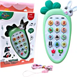 Style Cute Rabbit Face Pretend Play Cell Phone Toy for Kids (Green)-30