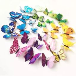 Butterfly 3D self adhesive stickers for wall door window decoration Pack of 24-image-1