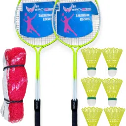Badminton Racket Kit Combo Set Of 2 Piece Racquet With 3 Piece Shuttle_With Net Badminton Kit-picture-18