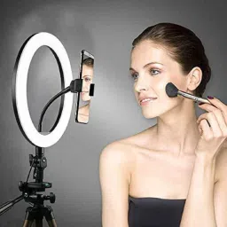 Jeteck LED Ring Light with Tripod Stand and Wireless Shutter Button | Dimmable Studio Lighting with Phone Holder for Photo and Video Tripod Kit image 3