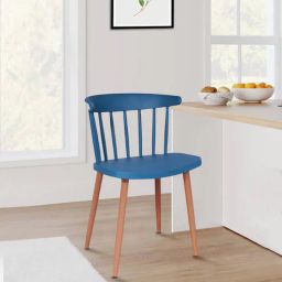 casacraft from pepperfry Aiden Cafe Chair in Blue Finish-picture-16