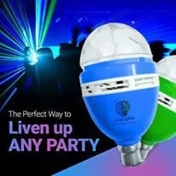 nihaka ELECTRONICS 360 Degree Crystal Rotating Bulb Magic Party,Home Decor Single Disco Ball image 2