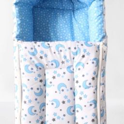 Baby's Cotton Bed Cum Carry Bed Printed Baby Sleeping Bag Convertible Crib Infants Convertible Crib-image-5