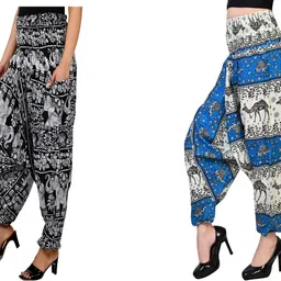 narnari Printed Rayon Women Harem Pants-picture-6