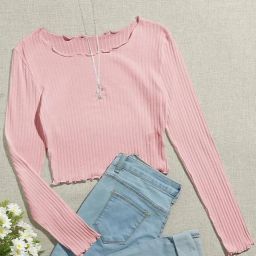 Party Regular Sleeves Solid Women Pink Top-image-32