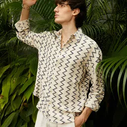 campus sutra Men Regular Fit Printed Spread Collar Casual Shirt-picture-6