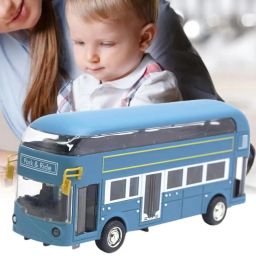 Light Sound Pullback Toy Bus London Bus For Kids Double Decker Bus School Bus-image-98