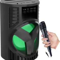 bogx Stereo Wireless Speaker with wired mic Powerful Bass Sound with carry handle 5 W Bluetooth Party Speaker-19