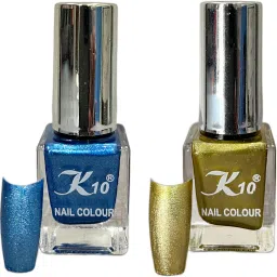 Long Lasting Metallic Nail Polish Combo Blue, Lemon-image-44
