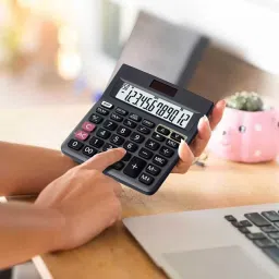 heinriched MI-786 N Calculator 120 Steps Checked 12 Digit Large Display Solar and Battery Power Anti-Break Stylish Model With GT Button BasicCalculator image 2