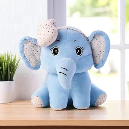 Cute Baby Elephant Soft Toy with Bow | Soft Stuffed Toy for Kids and Gifts - 25 cm-image-69