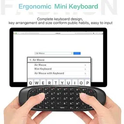 VOOCME 3 in 1 Universal Air Mouse Remote with Keyboard - 2.4 Ghz Wireless Connection Wireless Handheld Multi-device Keyboard Compatible with Desktop, Laptop, Mac image 2