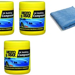 3 2k Rubbinig compound paste polish 100 gm., 1 Microfiber Cloth Combo-image-21
