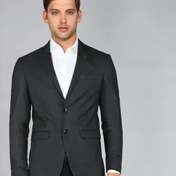 louis philippe Men Solid Single Breasted Formal Blazer-picture-0