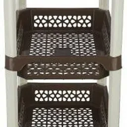 yashodeep plastic Multipurpose Use ( 3 Layer - Rectangular ) Storage Trolley With Wheels Heavy Duty Plastic ( Medium ) Plastic Kitchen Trolley image 4