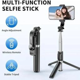AMEXTRON Portable Wireless Bluetooth Selfie Stick With Light & Phone Stand, Extendable Aluminium Monopod, 360 Rotation Cable Selfie Stick-picture-21