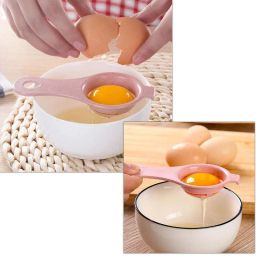 leeonz Egg Yolk Separator, Egg Separator Egg Yolk White Separator, Egg Filter (Pink) Plastic Egg Separator image 4