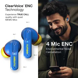 number SuperBuds 555 with Dual Pair, 66H Battery, 32dB ANC|4Mic ENC|35ms Latency Gaming Bluetooth Headset image 4