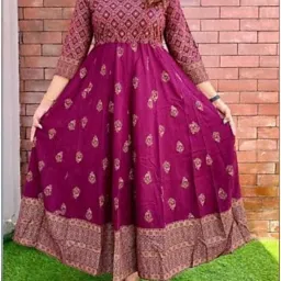 Printed Viscose Rayon Stitched Anarkali Gown-image-53