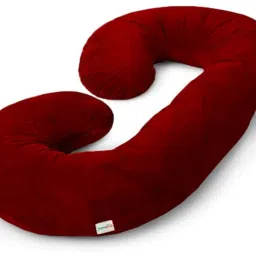 C-Shape Microfibre Solid Pregnancy Pillow Pack of 1-image-39