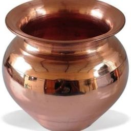 Copper darkens naturally over a period of time. Copper Kalash-23